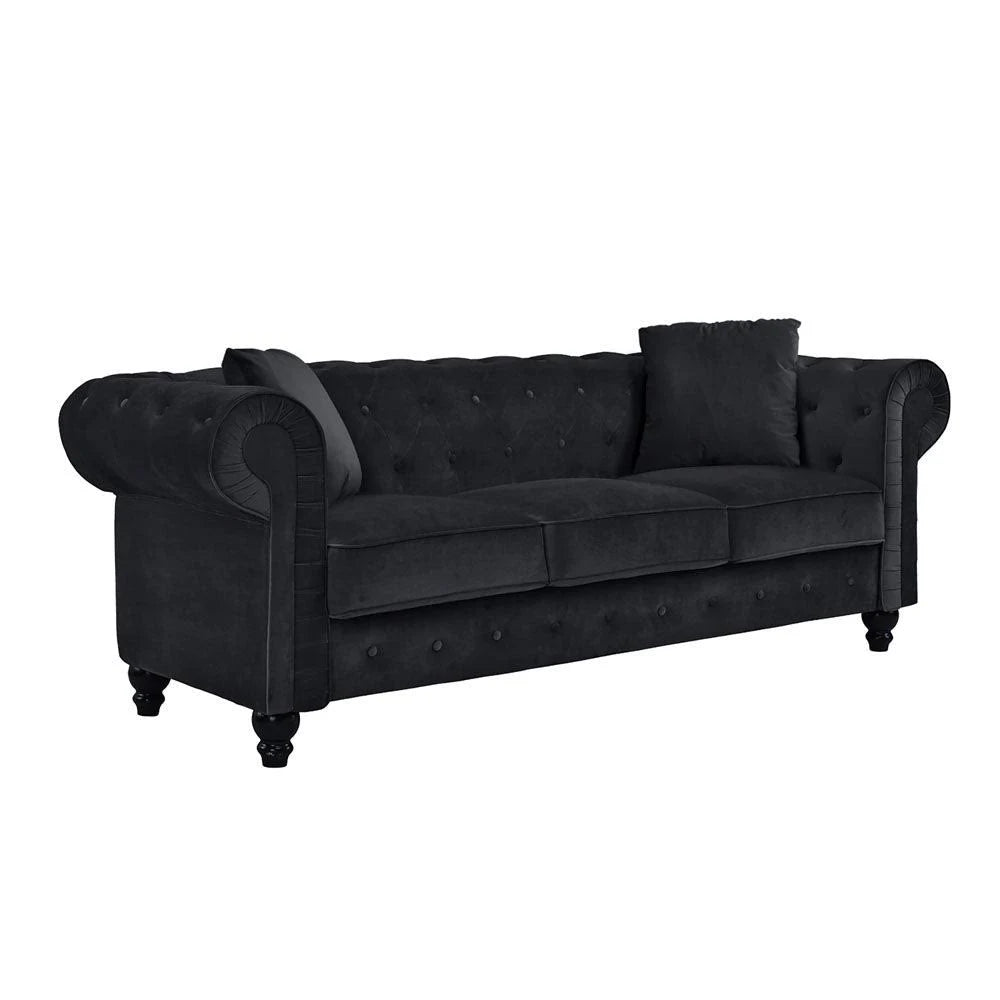 Purple Microfiber Chesterfield Sofa K75258