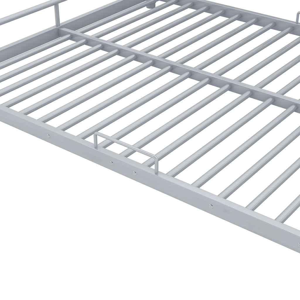 Silver Full Size Metal Triple Bunk Bed M294