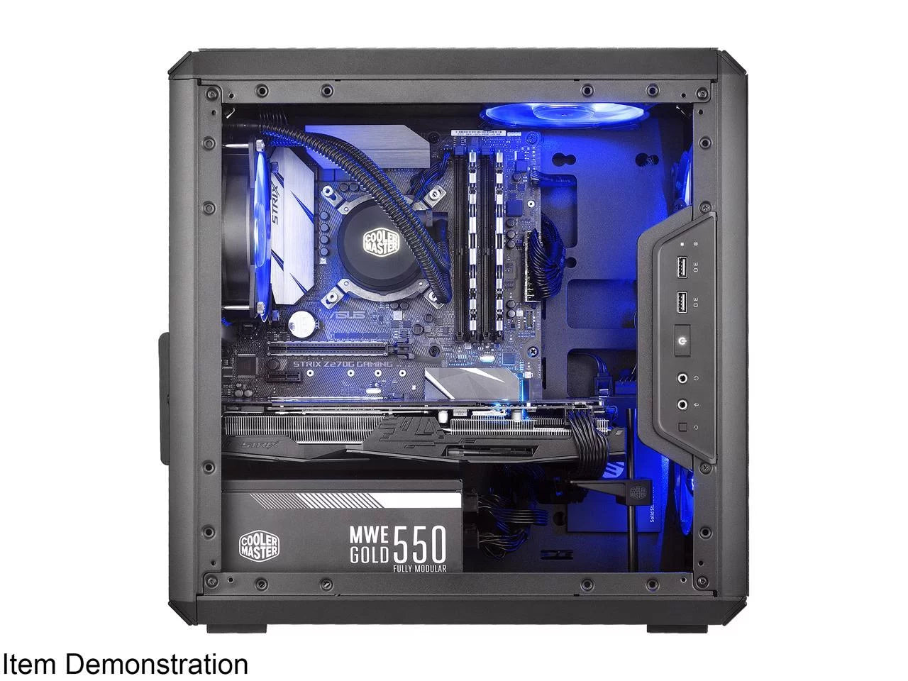 Black Micro-ATX Tower with Acrylic Side Panel R446