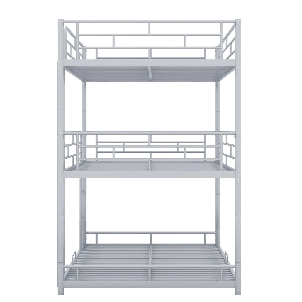 Silver Full Size Metal Triple Bunk Bed M294