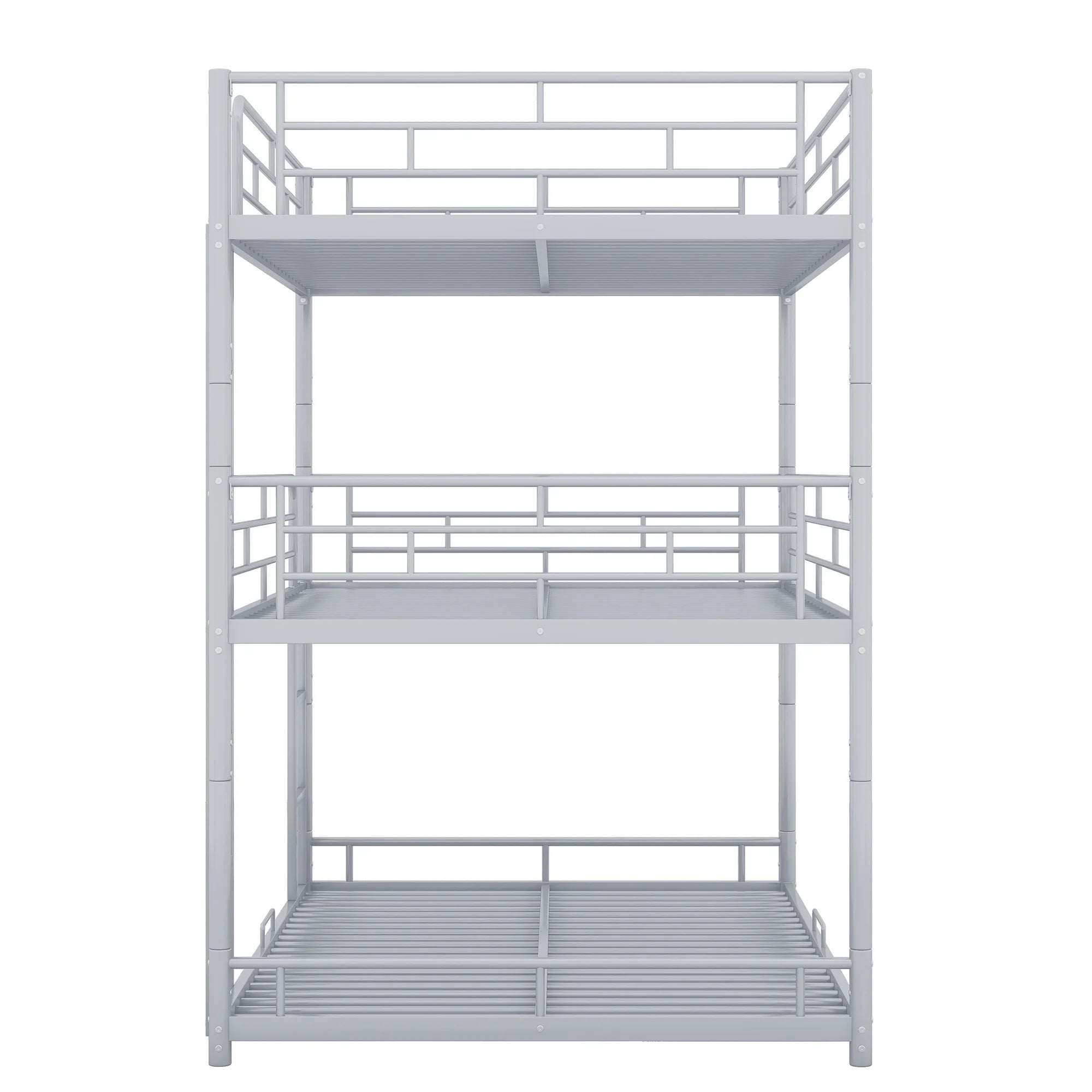 Silver Full Size Metal Triple Bunk Bed M294