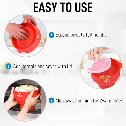 Gray BPA-Free Silicone Microwave Popcorn Popper V8249