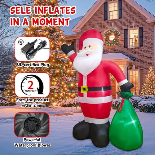 8 FT Inflatable Santa Claus with Gift Box H979