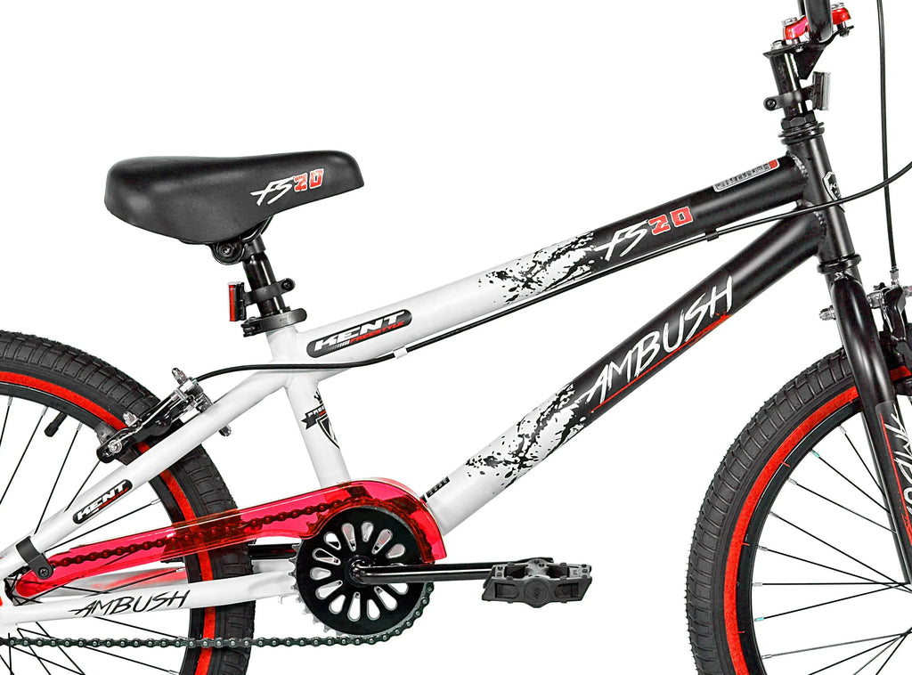 20 In. Black and White BMX Bike P2524