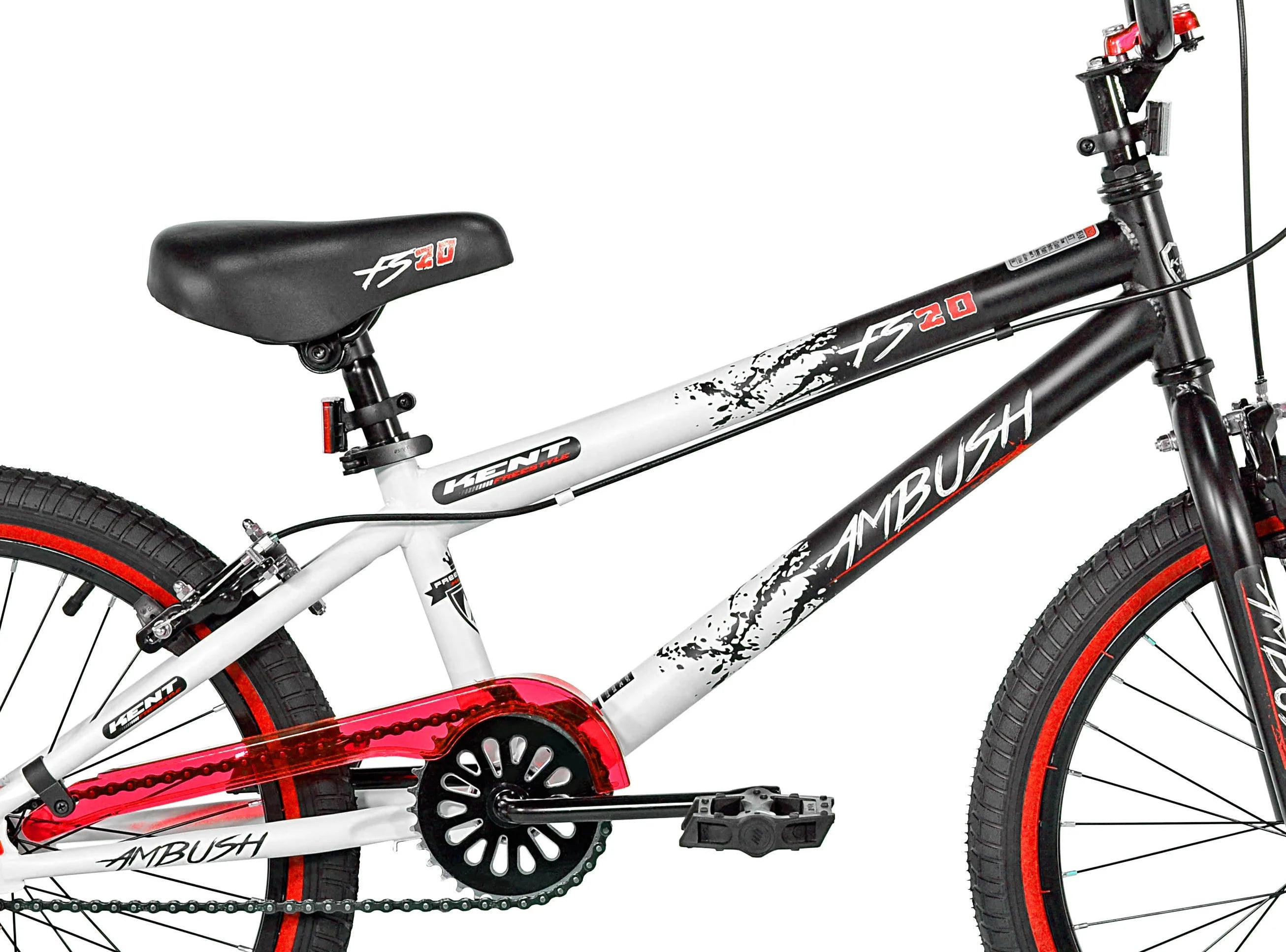 20 In. Black and White BMX Bike P2524