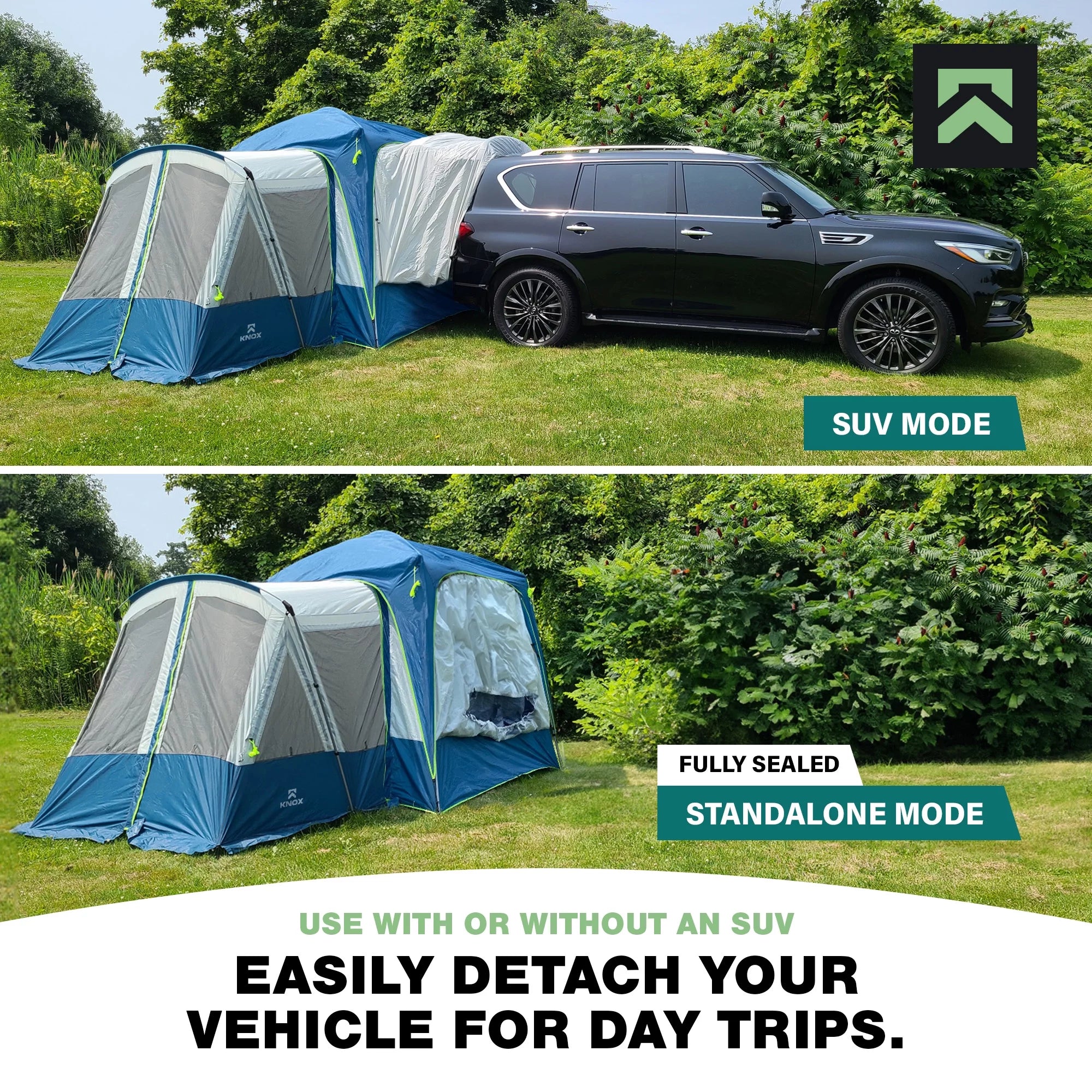 10-Person SUV Tent with 2 Screen Rooms Rainfly A3526