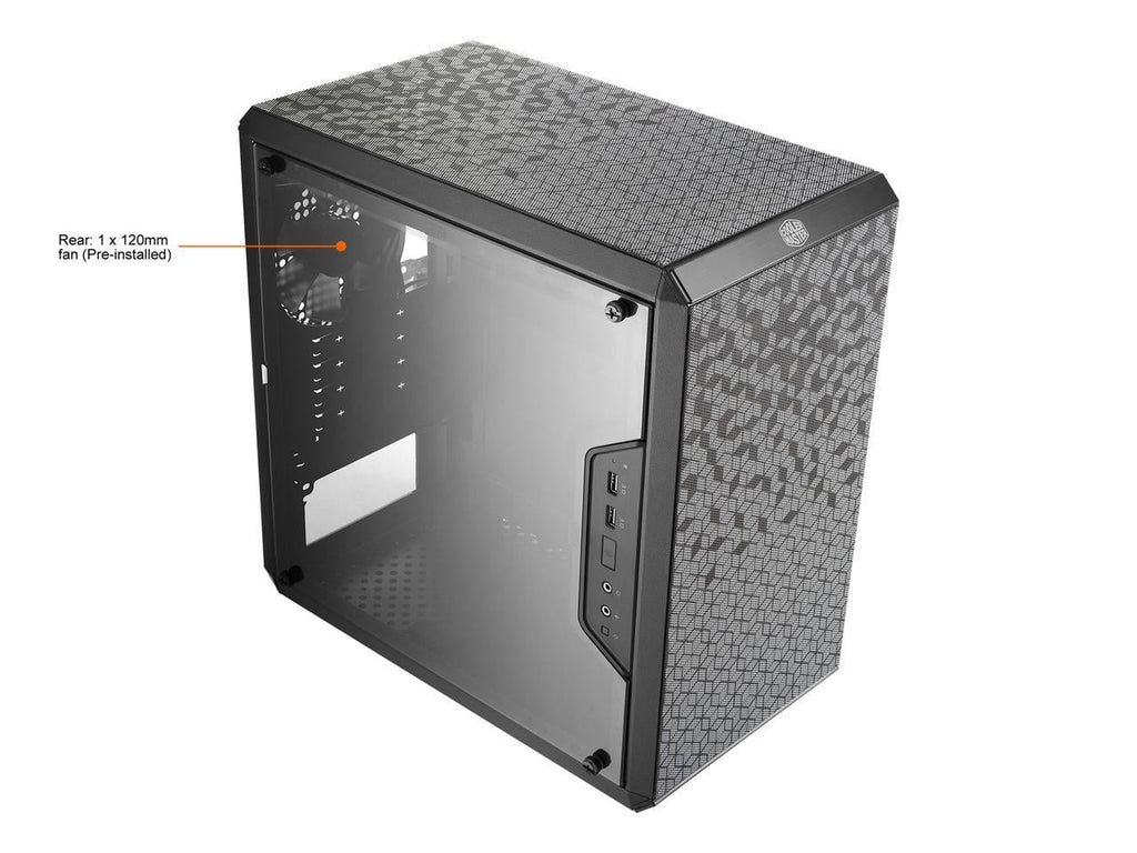 Black Micro-ATX Tower with Acrylic Side Panel R446