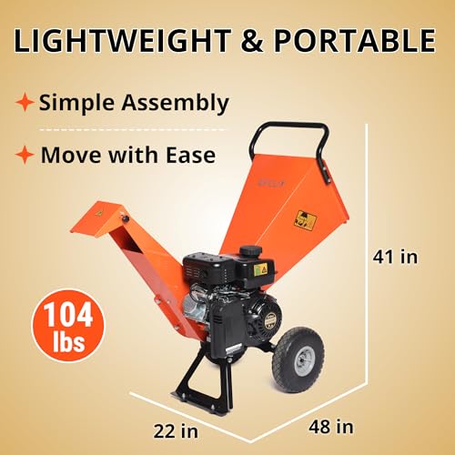 7HP Gas Powered Wood Chipper Shredder Mulcher F55224