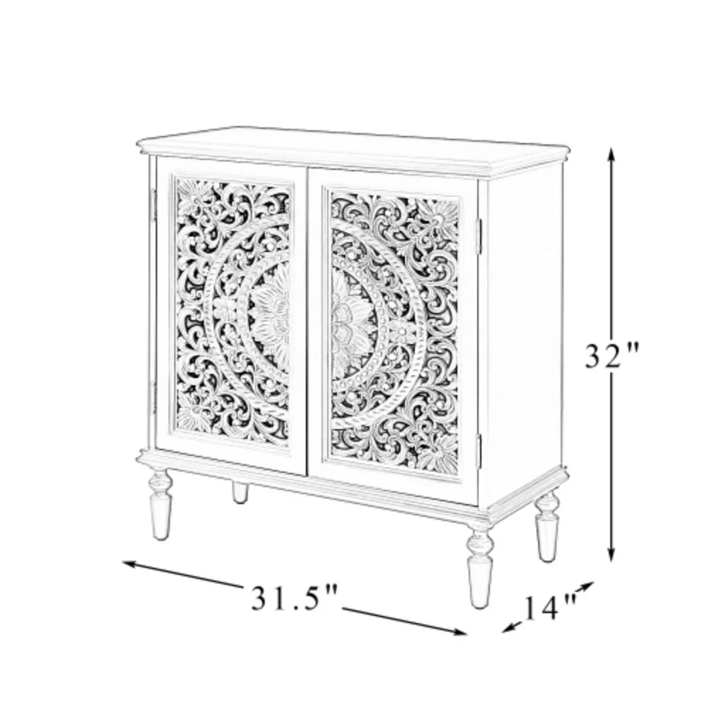 White 2-Door Accent Cabinet C69216