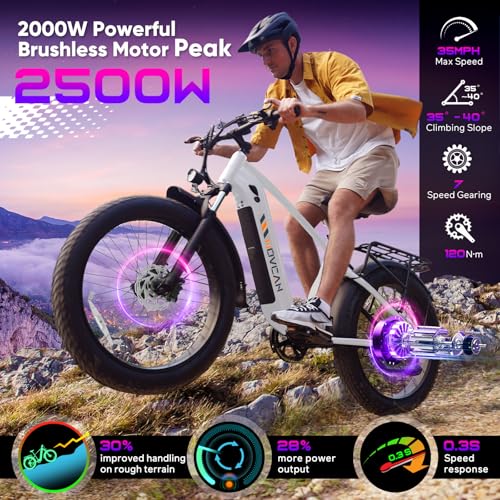 26" Fat Tire Electric Bike with 48V 20.8AH Battery H9469