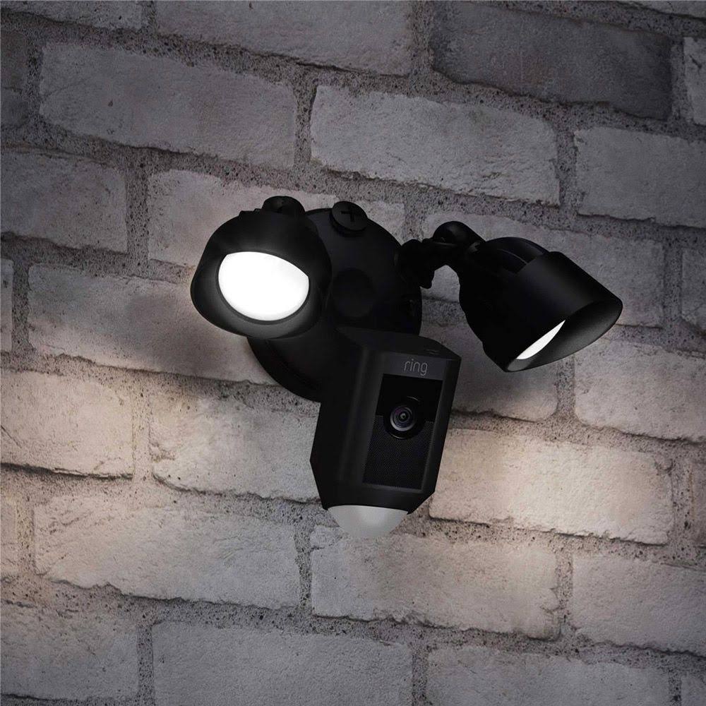 Black Outdoor Wi-Fi Cam with Motion Activated Floodlight (2-Pack) X1511
