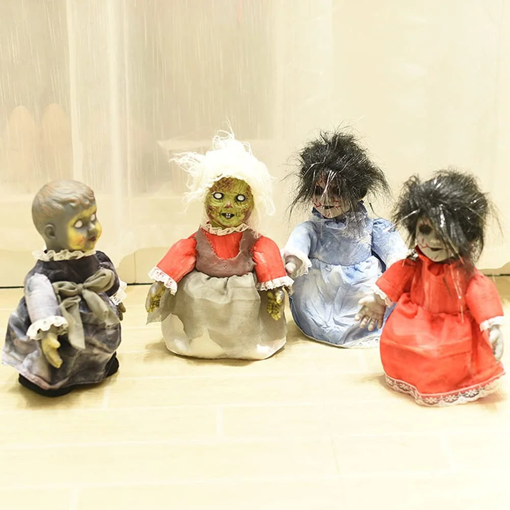 Glowing Sound Creepy Ghost Doll Halloween Decorations J79719