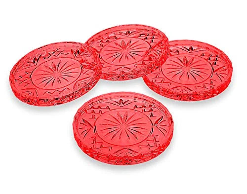 Red Coasters, Set of 4 V564