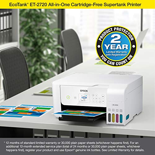 White Wireless All-in-One Supertank Printer with Scanner and Copier R1646