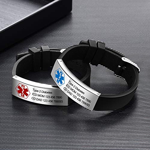 Silicone Medical ID Bracelet H141