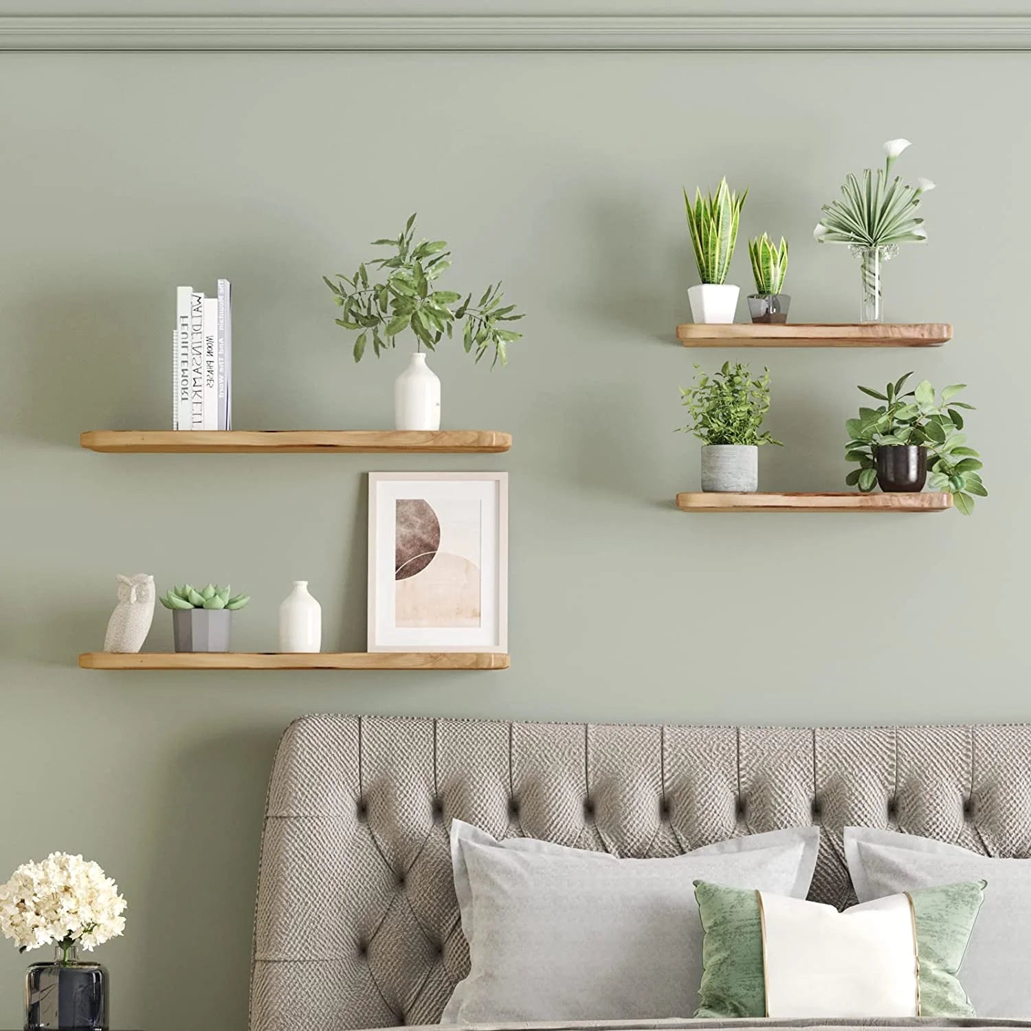 24 Inch Cedar Natural Edge Floating Shelf Set Of 2 I411