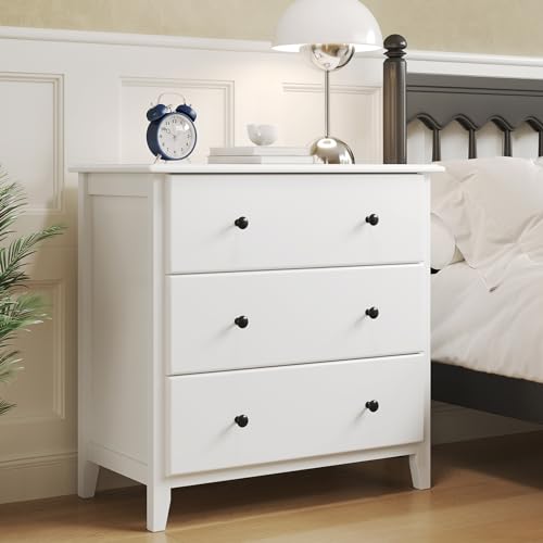 White 6 Drawer Solid Wood Dresser C236