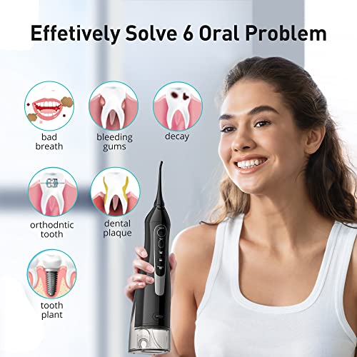 Portable Cordless Oral Irrigator 300ML Rechargeable IPX7 Waterproof Electric Water Flosser B13819