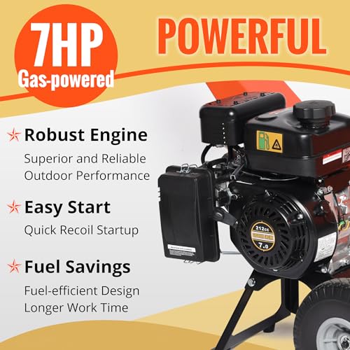 7HP Gas Powered Wood Chipper Shredder Mulcher F55224