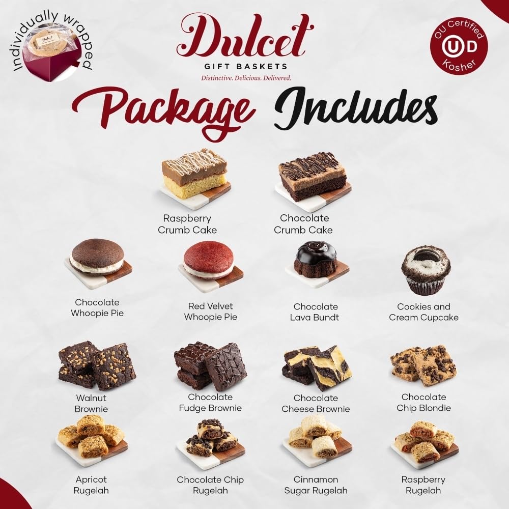 Gift Baskets with Rugelah, Brownies, Cookies & Bakery Treats B1592