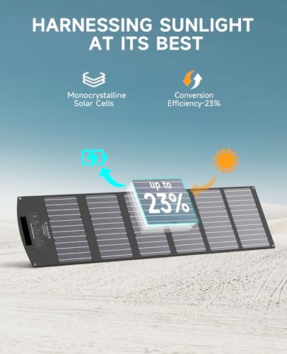 100W Foldable Solar Panel with MC-4 to DC5521/XT60/Anderson Cable, IP65 N693