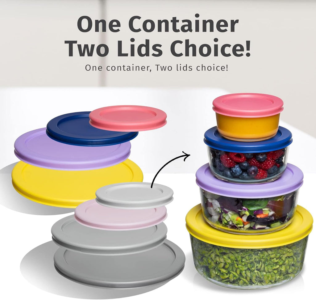12 Pc Glass Food Storage Container Set with Lids E405487