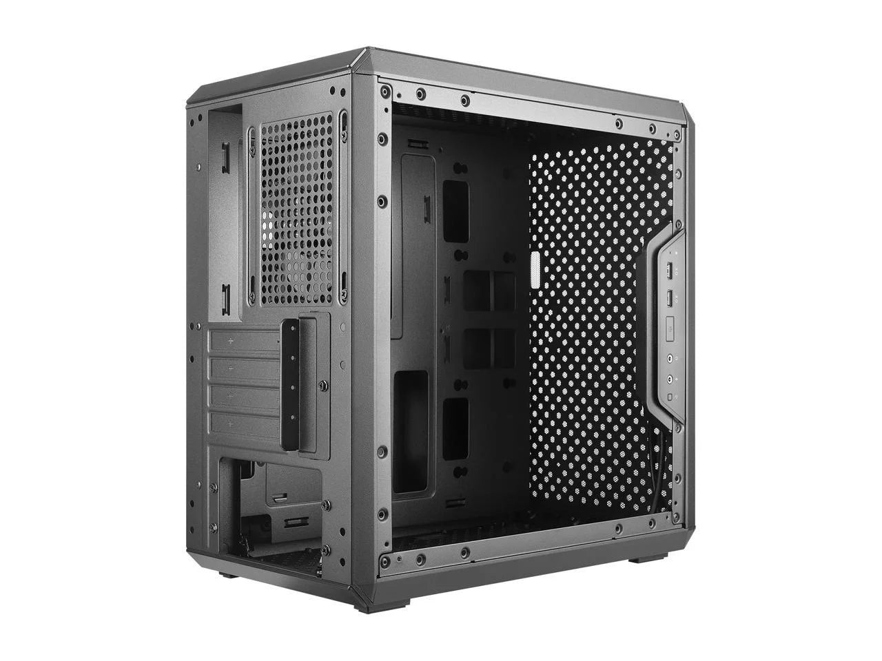 Black Micro-ATX Tower with Acrylic Side Panel R446
