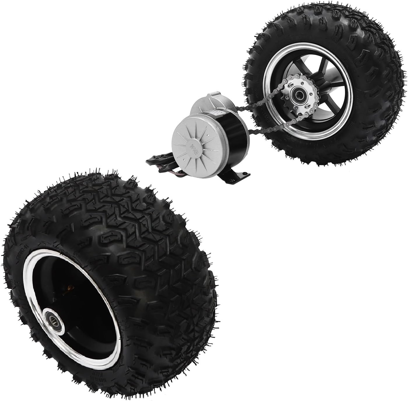 10 Inch 24V Dual Drive Brush Gear Motor Air Wheel Conversion Kit M5693