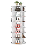 7-Tier Wood Rotating Shoe Rack Holds 32 Pairs N693582