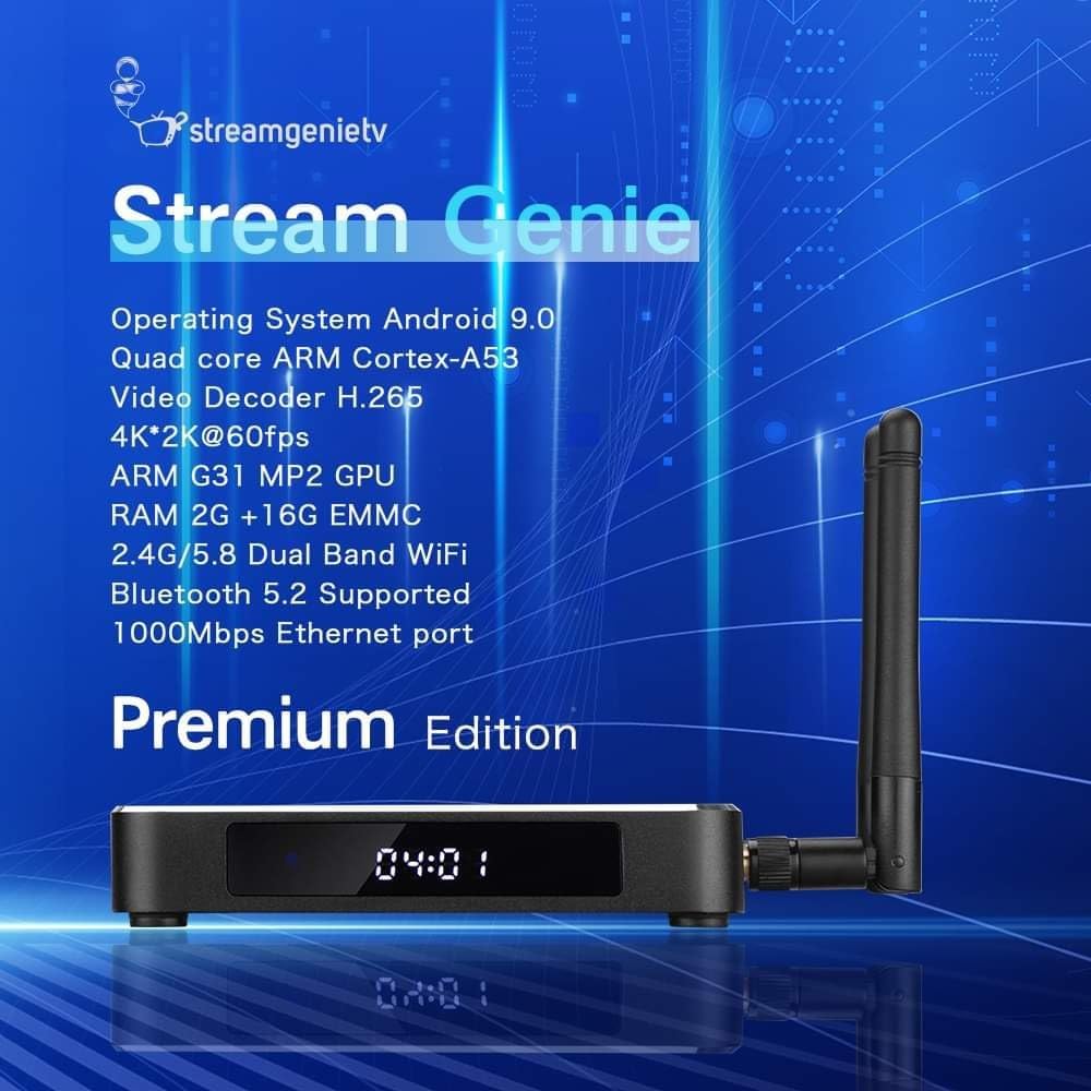 TV Stream Box with Dual WiFi Antenna and Remote K6876