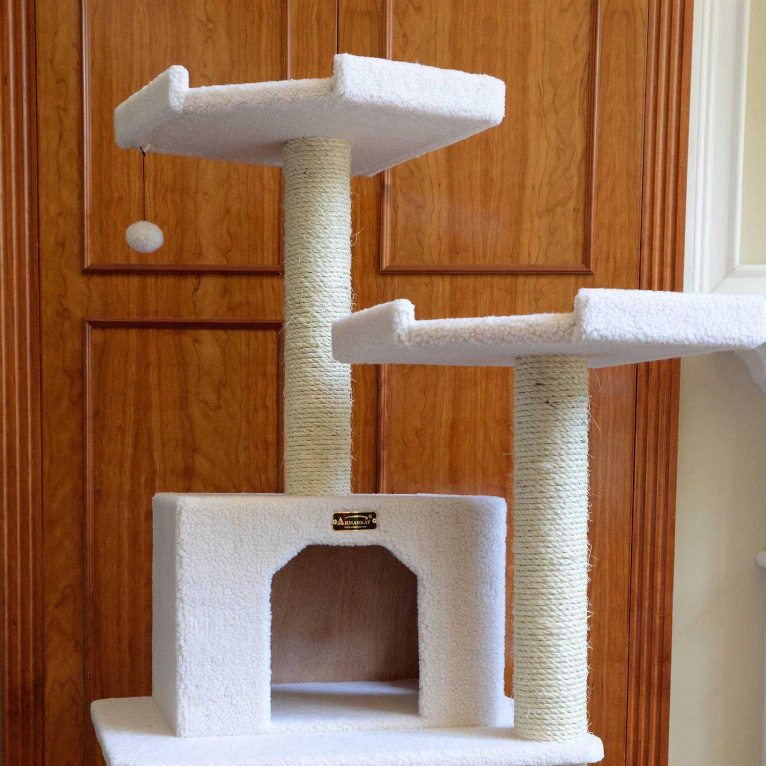 Ivory Real Wood Cat Tree Z9900