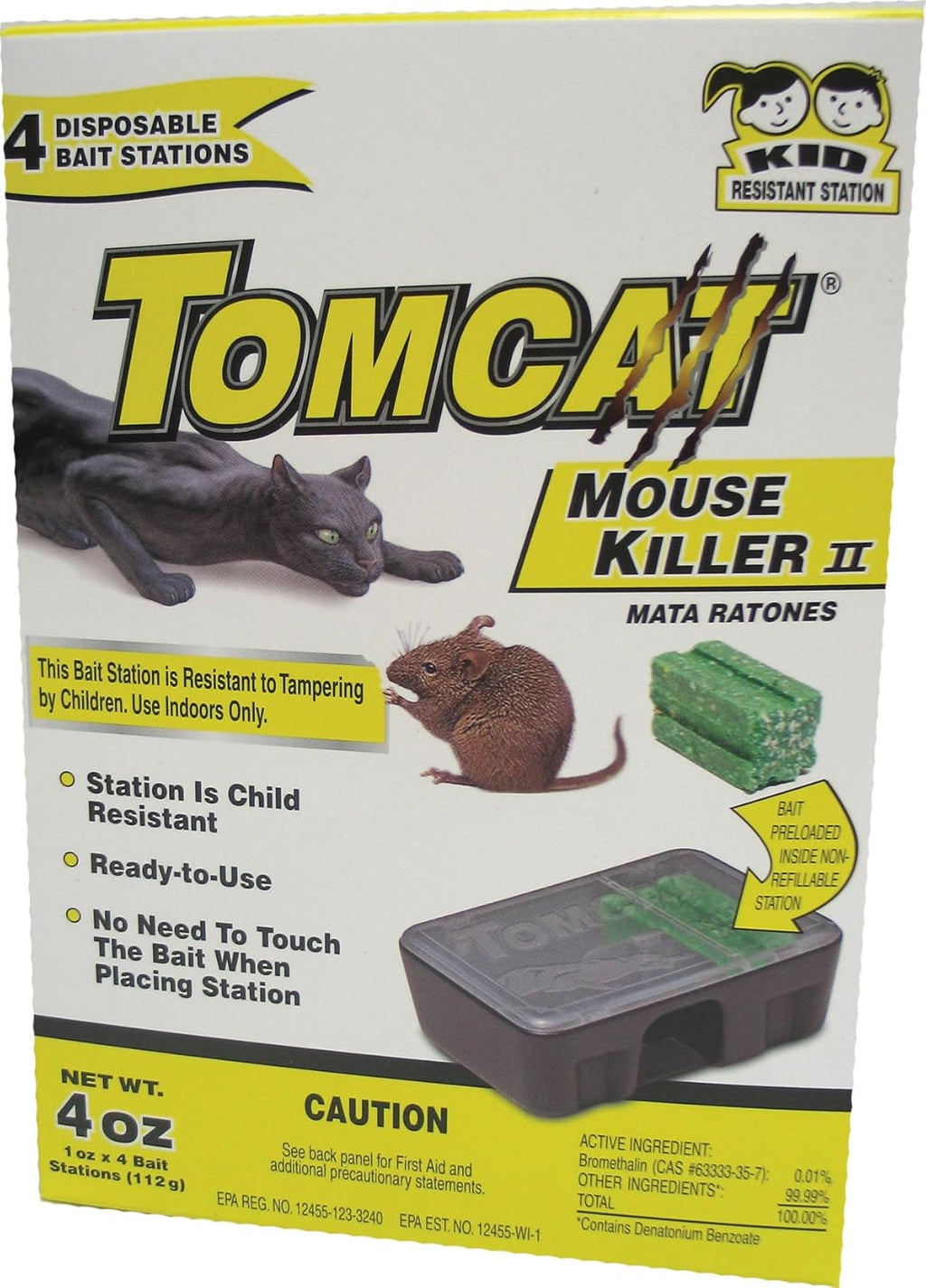 4-Pack Disposable Mouse Bait Station W688