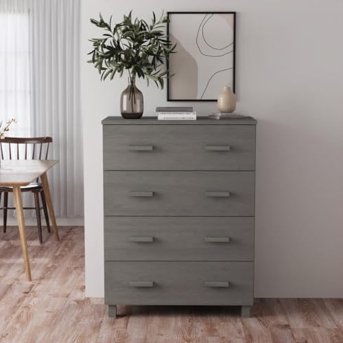 Light Gray Solid Wood Pine Sideboard E634598