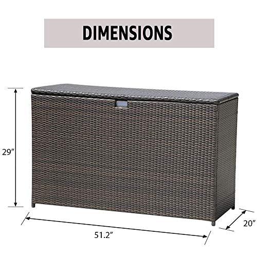 Brown Wicker 88 Gallon Storage Box B451