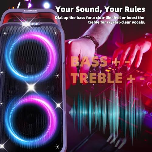 Portable Bluetooth Speaker with Deep Bass and LED Light Show N547290