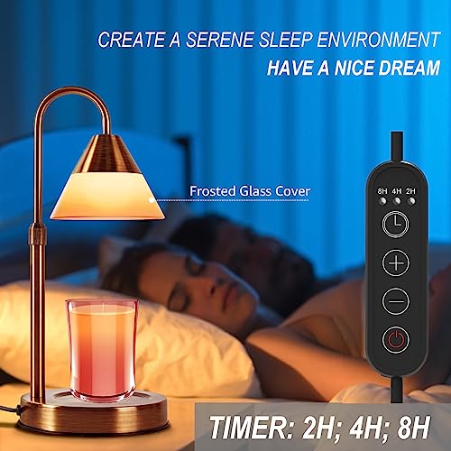 Rose Gold Electric Candle Warmer Lamp with Timer D5017