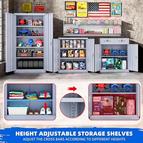 Black Steel Lockable Storage Cabinet O76382