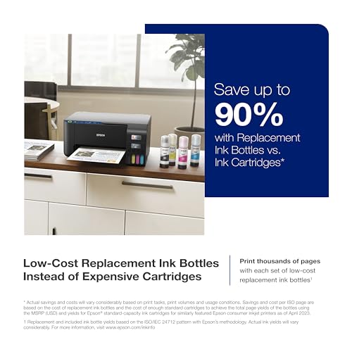 Black Wireless All-in-One Supertank Printer with Scan and Copy V958557