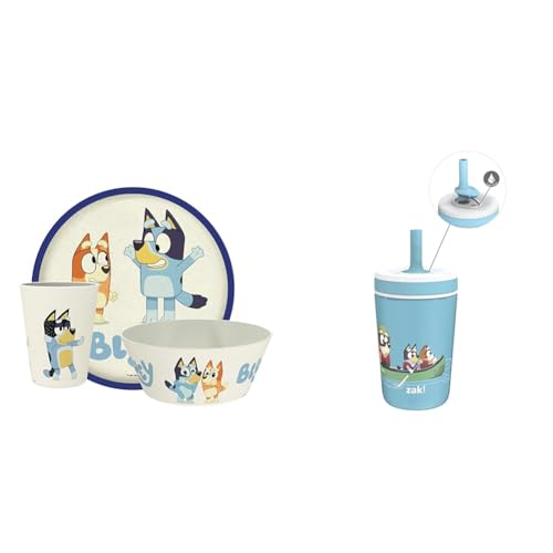 4 Pieces Melamine Bamboo Plate Bowl Cup Stainless Steel Insulated Tumbler Dinnerware Set O981
