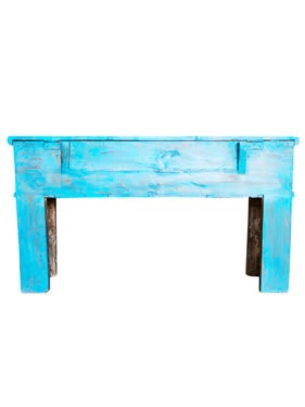 Blue Rustic Console Table Storage Chest U422257