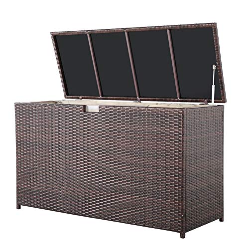 Brown Wicker 88 Gallon Storage Box B451