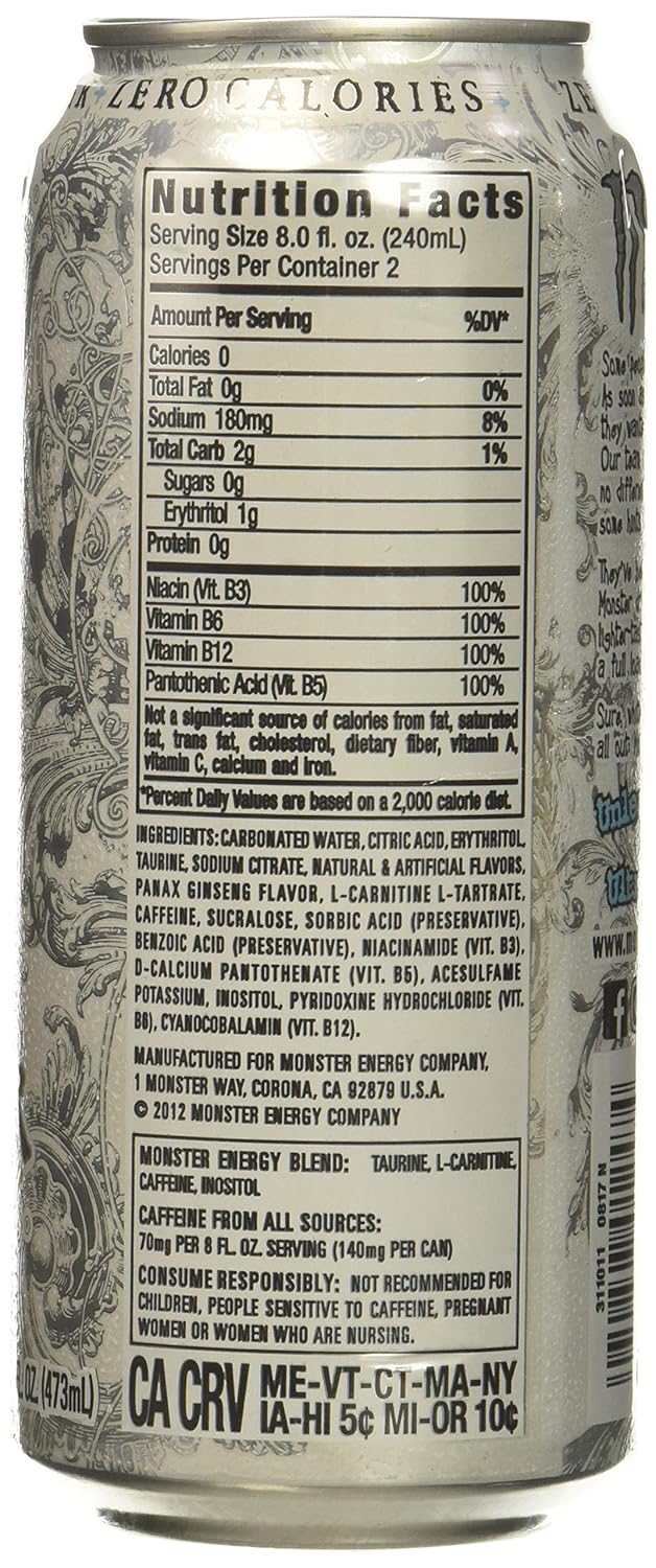 16 Fl Oz Zero Ultra Energy Drink M780601