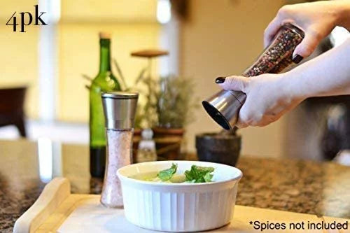 Stainless Steel Salt and Pepper Grinder Set, 4pk M917