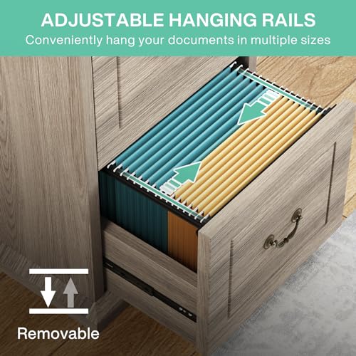 Walnut 4-Drawer Vertical File Cabinet C51083