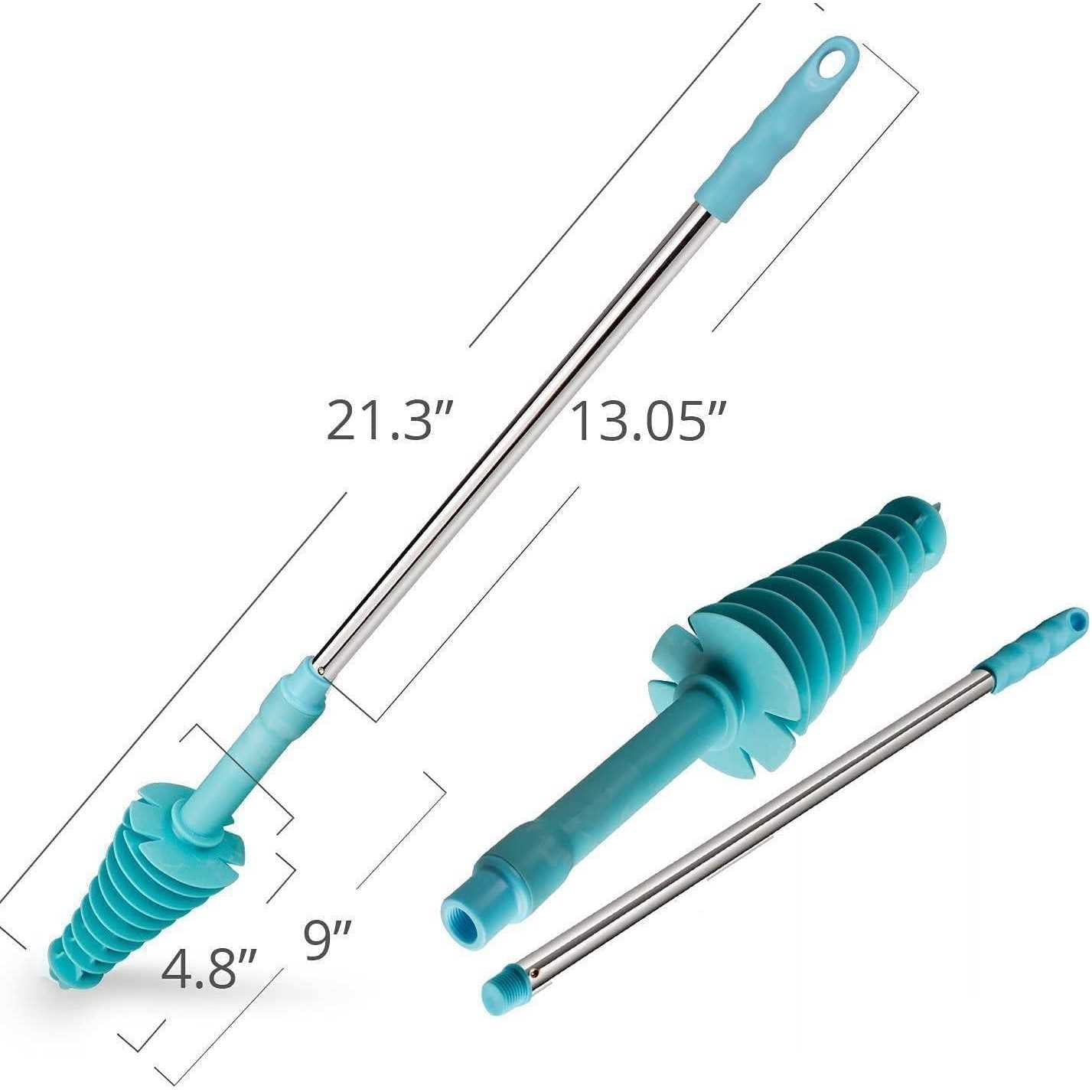 Toilet Plunger with Rubber Head Stainless Steel Handle O347