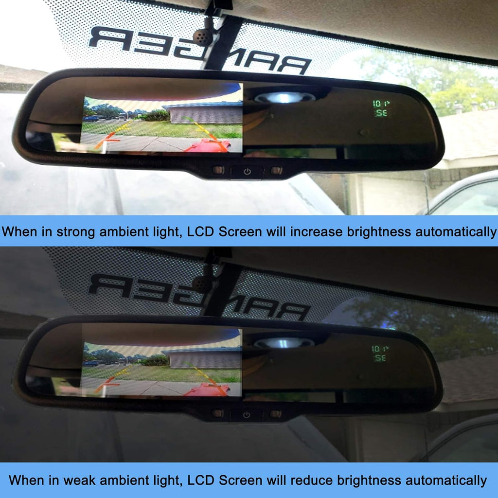 Tailgate Handle Backup Reverse Camera with 4.3" LCD Mirror Monitor Y378970