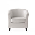Ivory Bonded Leather Club Chair C1117