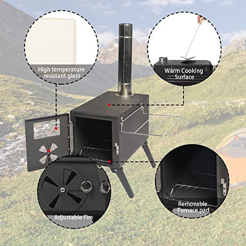 Portable Outdoor Tent Wood Stove with Pipe X234