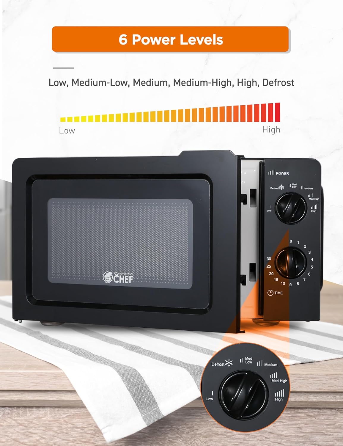 0.6 Cubic Foot 600W Microwave with 6 Power Levels Bundle with Single-Serve K-Cup Pod Coffee Maker X1081