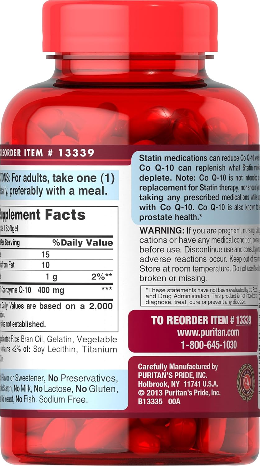 400 Mg CoQ10 Softgel, 120 Count X434861